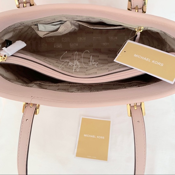 NWT authentic MK Saffiano leather frame tote blush - Picture 6 of 7